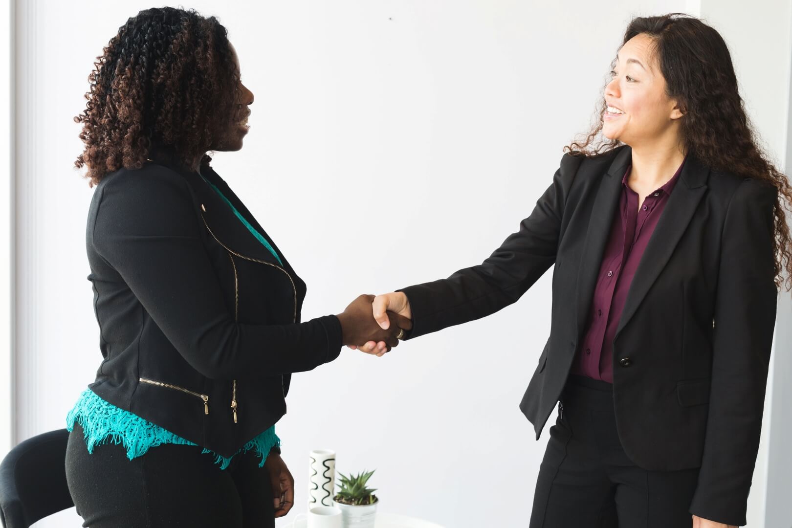 Businesswomen handshake